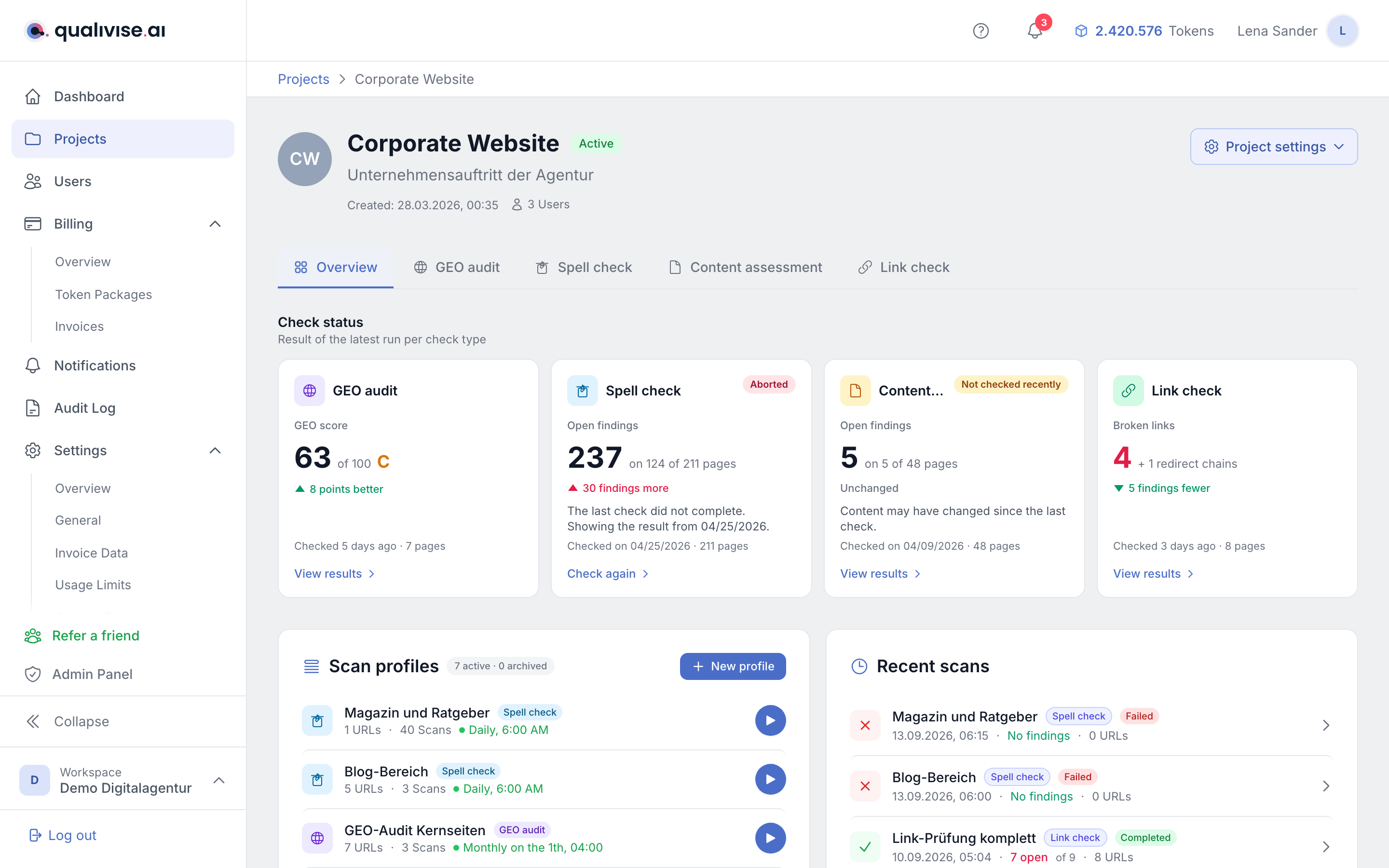 Projects overview